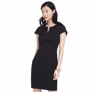 Banana Republic Black Fitted Business Dress